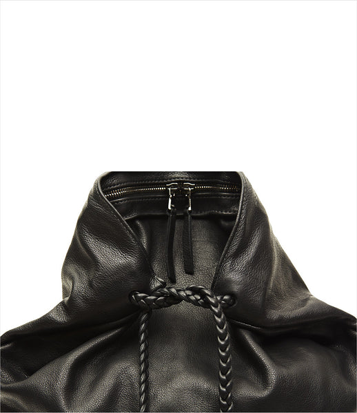 Moses_Nadel_backpack_accessory_handmade_made_to_order_leather_black_braided_tassels_versatile_urban_fashion_kidsofdada