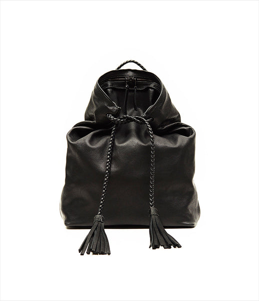 Moses_Nadel_backpack_accessory_handmade_made_to_order_leather_black_braided_tassels_versatile_urban_fashion_kidsofdada