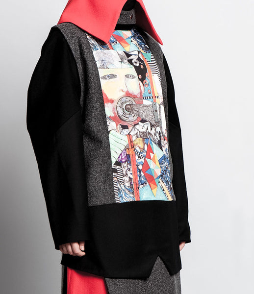 Sojin_Park_jacket_fashion_wool_multi_color_oriental_handprinted_artistic_kidsofdada