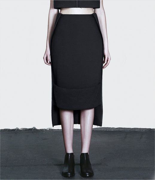 Dzhus_skirt_clothing_made_to_order_under_200_cotton_black_dipped_back_tucks_structural_sculptural_kidsofdada