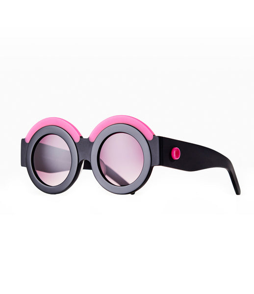 Fakoshima_sunglasses_accessory_under_300_Italian_acetate_pink_black_white_round_lenses_futuristic_fashion_kidsofdada