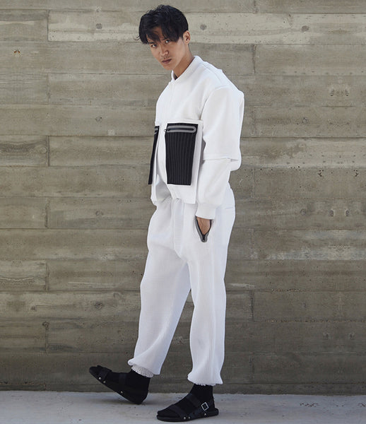 Path_neoprene_bomber_jacket_405_oversized_white_pinstripe_pockets_slits_mens_fashion_kidsofdada