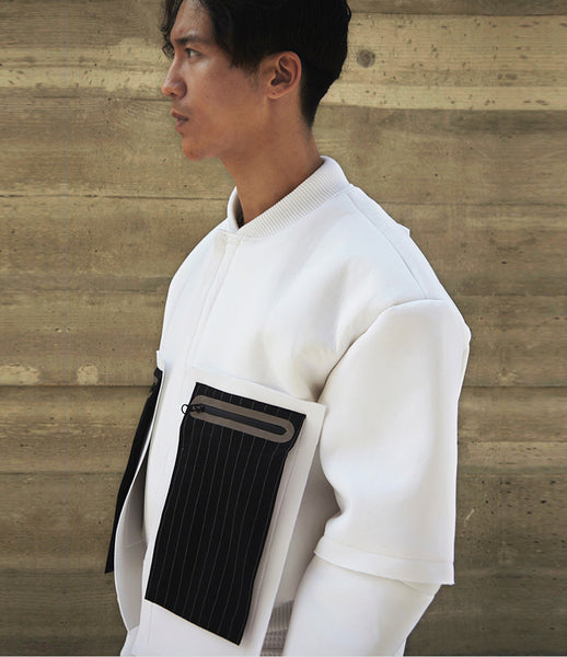 Path_neoprene_bomber_jacket_405_oversized_white_pinstripe_pockets_slits_mens_fashion_kidsofdada