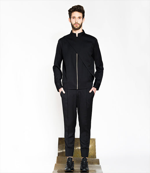 Serafin_Andrzejak_jacket_clothing_bespoke_wool_black_asymmetrical_front_panel_pockets_zipper_sophisticated_minimalistic_fashion_kidsofdada