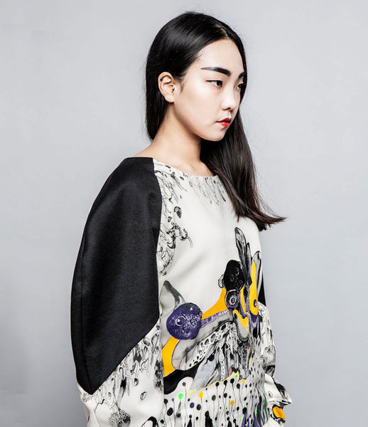 Sijon_Park_top_reglan_wool_multi_colour_handmade_black_fashion_oversized_handprinted_digital_Kids-of-Dada