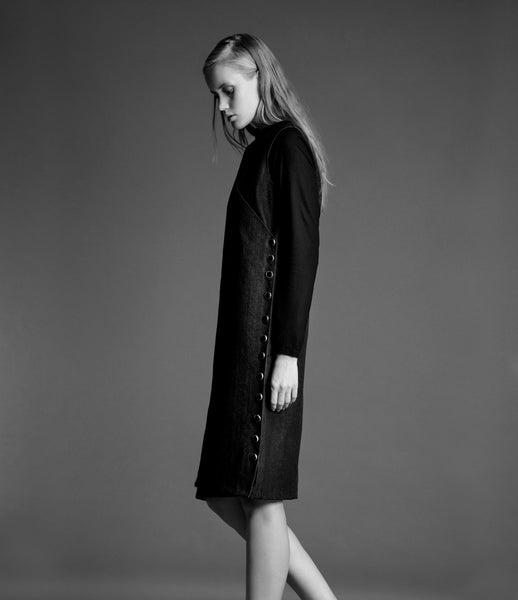 Vassiliki-Charitou_dress_clothing_cotton_denim_black_statement_under_200_fashion_kidsofdada