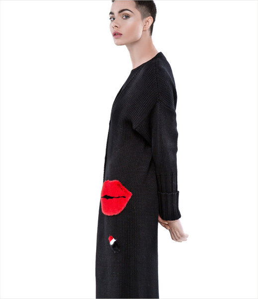 Blood&Honey_blood_honey_black_fur_pockets_chanel_lips_long_cardigan_wool_1000_kidsofdada_fashion_womenswear_womens_luxury