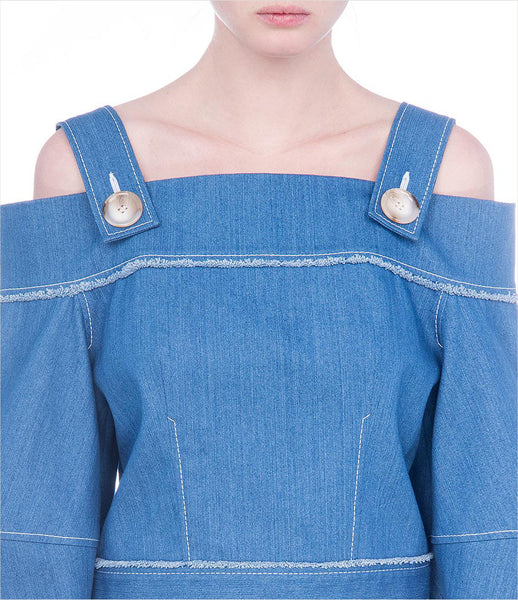 FLOW_the_label_denim_cropped_cold-shoulder_off-shoulder_top_balloon-sleeve_womenswear_womens_fashion_70s_80s_kidsofdada_230