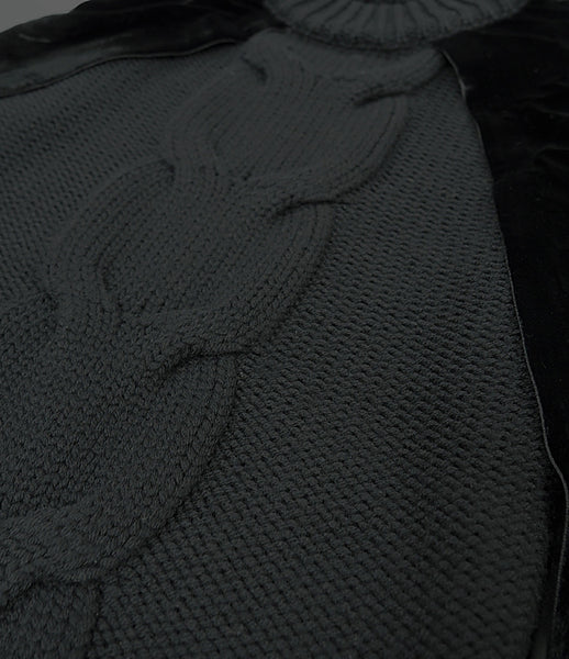 Matt_Hui_vest_clothing_handmade_merino_wool_black_sleeveless_velvet_back_panel_turtle_neck_edgy_kidsofdada