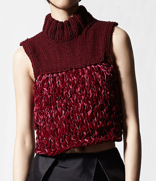 Matt_Hui_top_clothing_handmade_merino_wool_velvet_weave_burgundy_backless_turtle_neck_edgy_fashion_kidsofdada