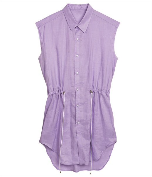 Andrew_Coimbra_smock_sleveless_blue_rose_lavender_tie-waist_drawstring_button-down_top_unisex_womens_mens_fashion_clothing_kidsofdada